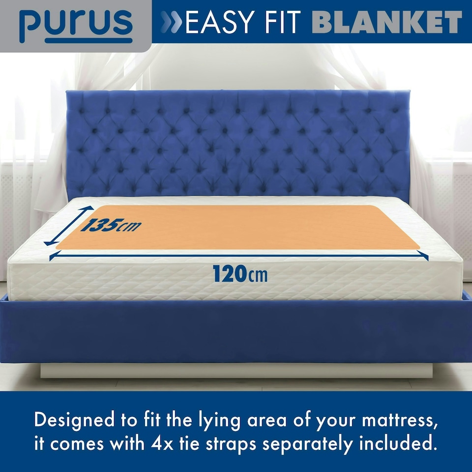 image 1 of Purus Double Electric Under Bed Blanket Fitted Ties