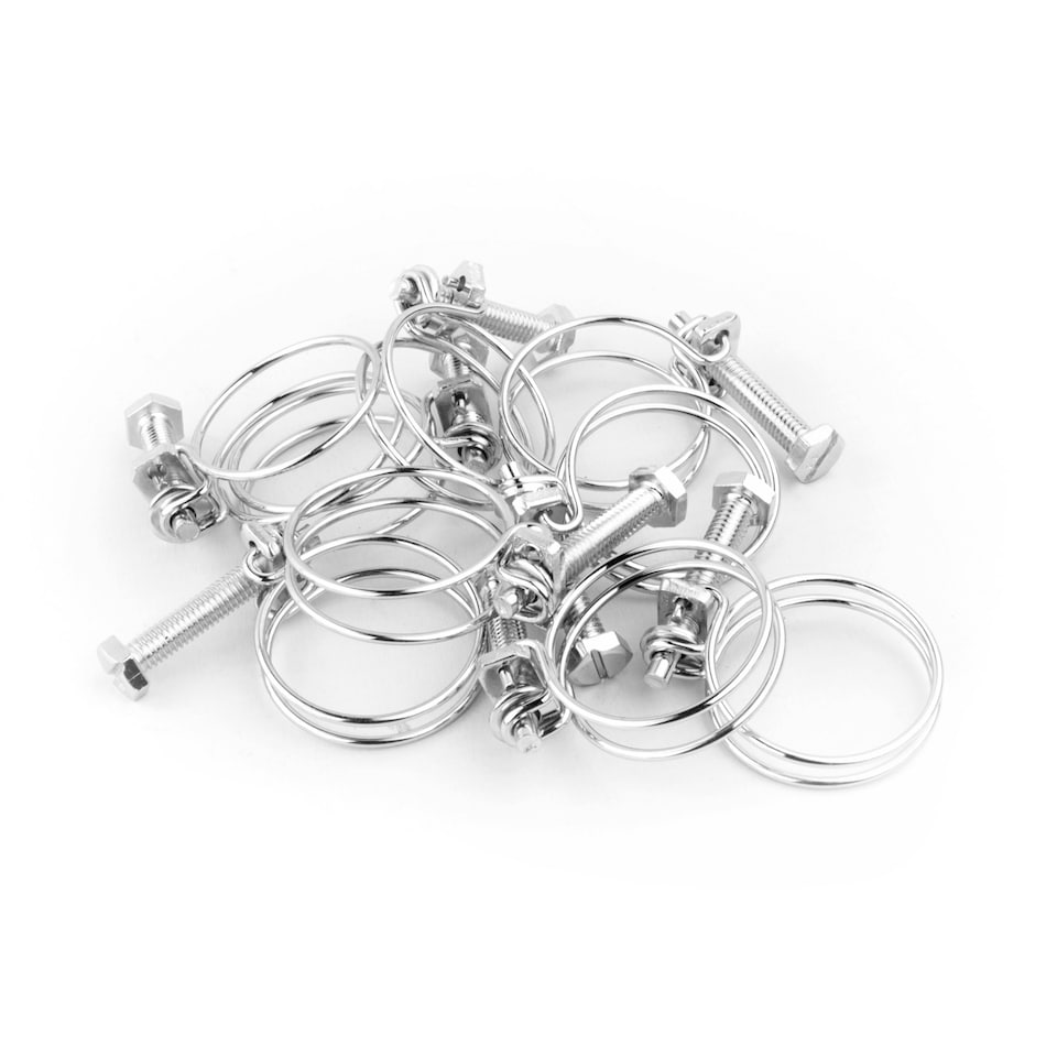 image 1 of KCT Universal 26-30mm Double Wire Clips for Hose Pipe - 20 Pack