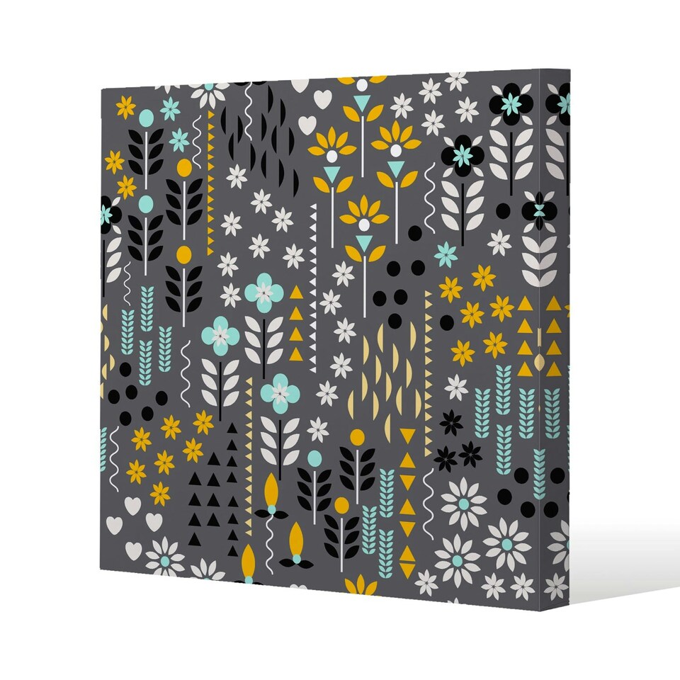 image 1 of Flower Print (Canvas Print) 77 x 77 x 4cm