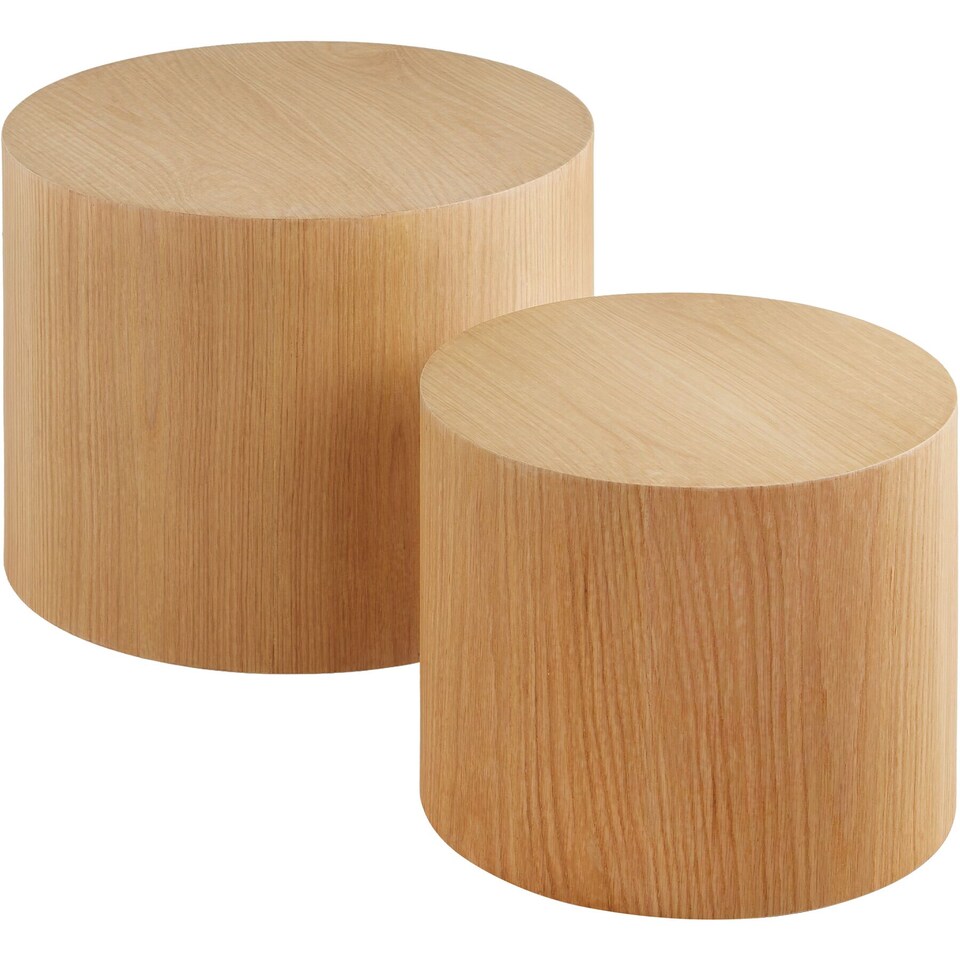 image 1 of Coffee Tables Danny - 2 piece set, round, oak effect
