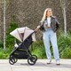 image 2 of Stomp Stride Max Stroller - from Birth to 22kg, Extra-Large Seat, Multi-Terrain Wheels, Raincover, Footwarmer, Cupholder & UPF 50+ Hood (Charcoal Grey)