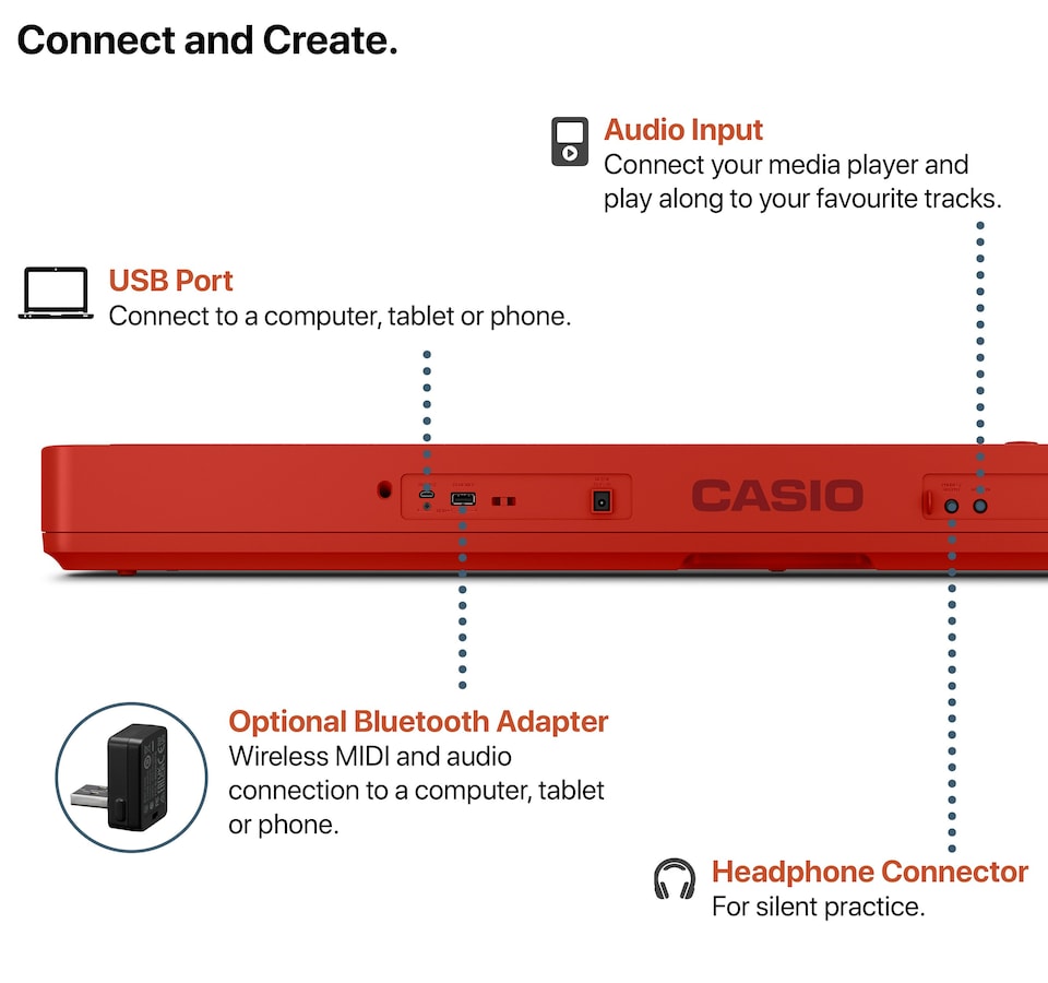 image 1 of Casio CT-S1 Red