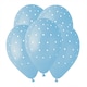 image 1 of Chic Dots Baby Blue Latex Balloons 33cm / 13 in - Pack of 6