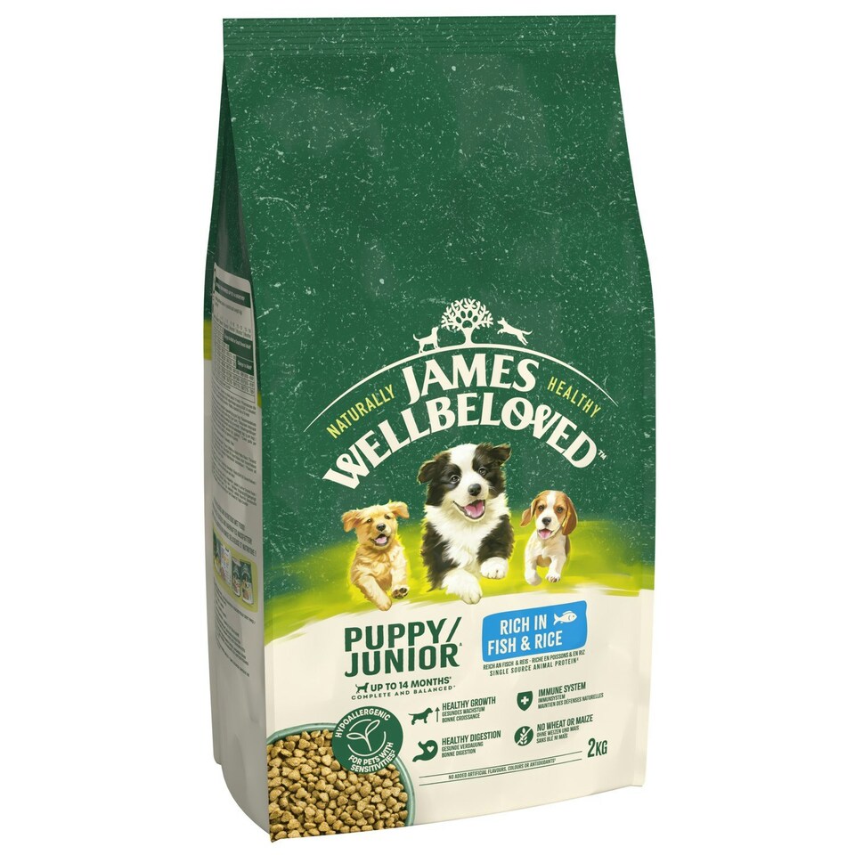 image 1 of James Wellbeloved Natural Puppy Complete Dry Dog Food Fish & Rice 6kg