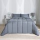 image 1 of OHS Reversible Coverless 10.5 Tog Soft Plush All Year Round Duvet Cover and Pillowcase Bedding Set Grey | Double