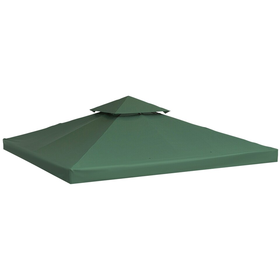 image 1 of Outsunny 3m 2 Tier Garden Gazebo Top Cover Replacement Canopy Roof
