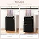 image 5 of Vinsetto File Cabinet with Lock Hanging Bar for Letter A4 Legal Size Black