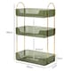 image 3 of ilus Makeup Organiser Modern Minimalist 3-Tier Cosmetic Storage Rack Beauty | Green | Green