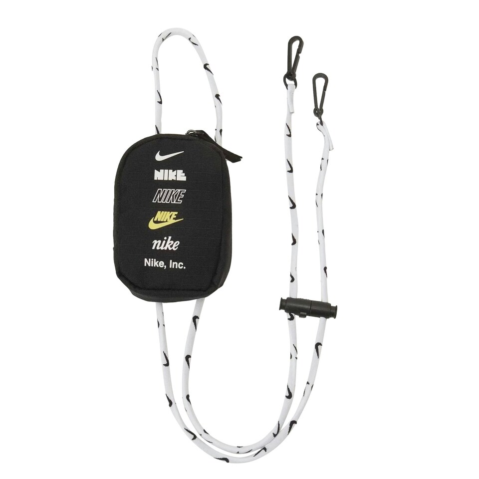 image 1 of Nike Hbr Logo Lanyard Pouch - Black/White - One Size