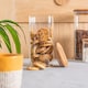image 5 of Argon Tableware Square Glass Storage Jar with Wooden Lid - 1.5 Litre