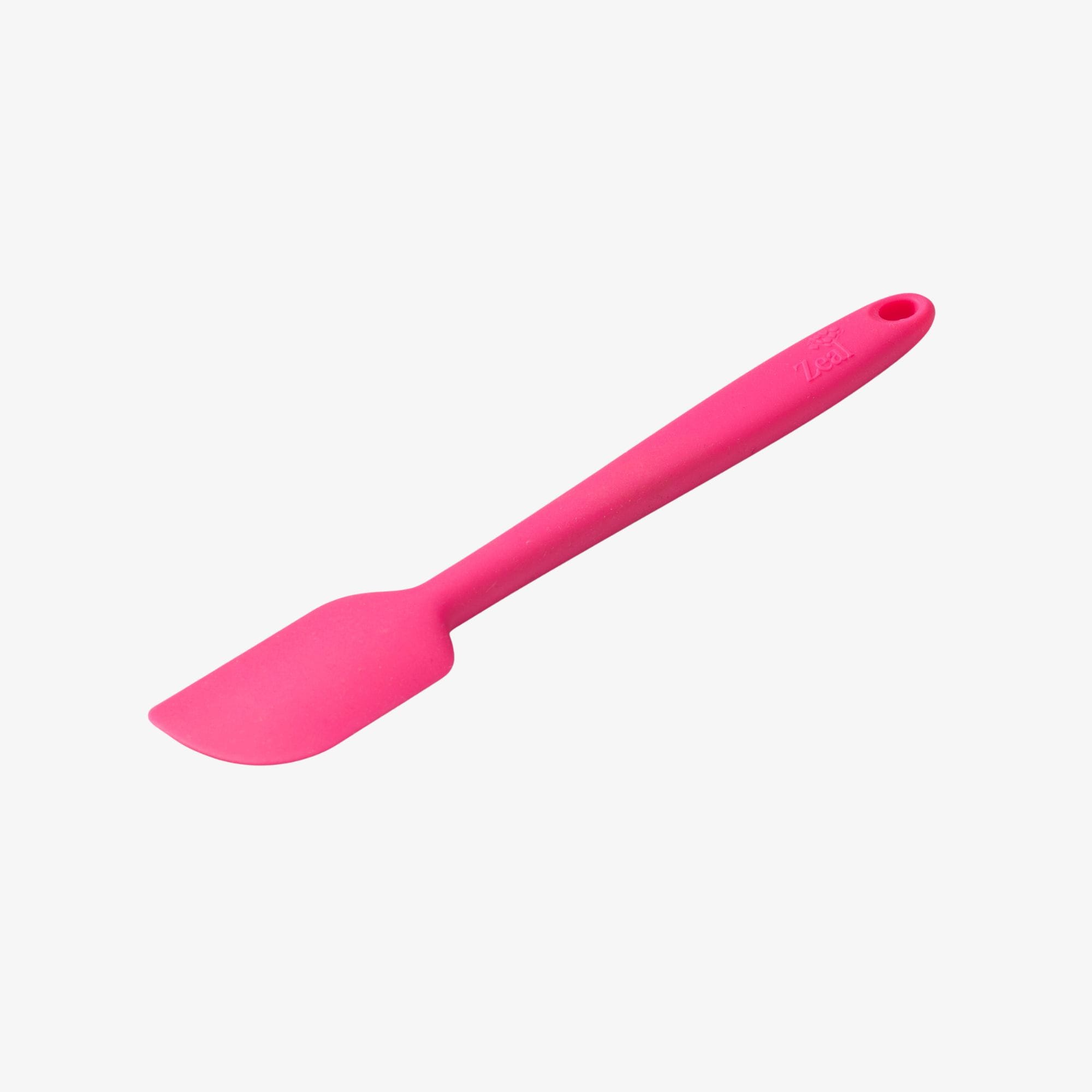 Zeal Small Silicone Baking Spatula with Flexible Tip, Neon Pink