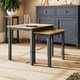 image 1 of Taberno Oak Nest Of 2 Tables Graphite Blue Blue