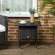 image 6 of Outsunny PE Rattan Outdoor Coffee Table, Easy Match Rattan Side Table, Brown