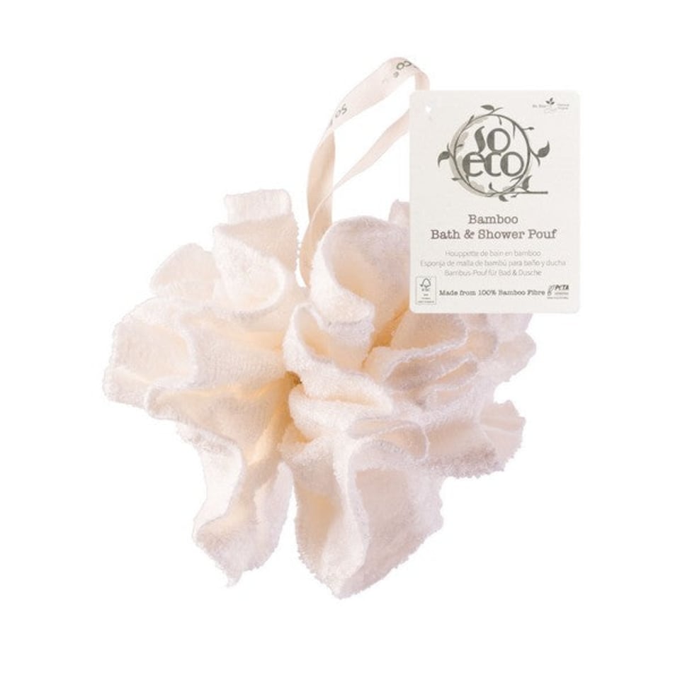 image 1 of So Eco Bamboo Bath & Shower Pouf