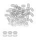image 1 of 10mm Oval Shaped Brass Eyelet& Washer Metal Grommet Kit for DIY- 50pcs