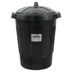 image 1 of 80L Extra Large Dustbin 80 Litre Plastic Round Rubbish Bin Storage Waste + Lid Black