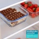 image 2 of Argon Tableware Optical Rectangular Glass Cake Dish - 20cm x 15cm Clear