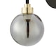 image 5 of First Choice Lighting Matt Black and Smoked Glass Wall Light Black | Grey