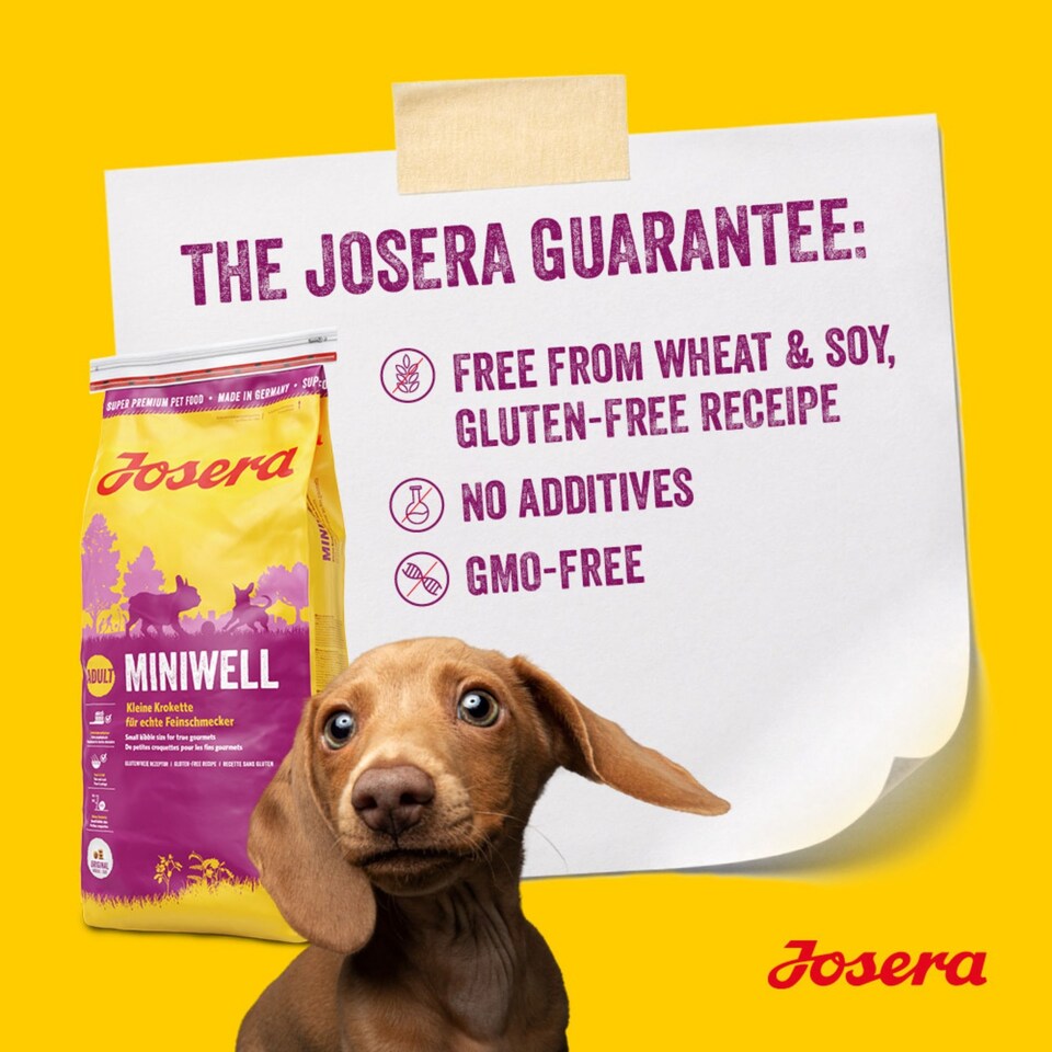 image 1 of Josera Mini Adult Chicken & Rice | Complete dry food for toy & small breeds | Gluten free | Lots of meat | Skin & Coat | Helps reduce tartar | 5x0.9kg