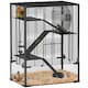 image 1 of PawHut 4-Tier Hamster Cage w/ Deep Tempered Glass Bottom, 60 x 40 x 80cm