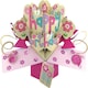 image 2 of Second Nature A Female Happy Birthday with Flowers and Birds Pop Up Greeting Card