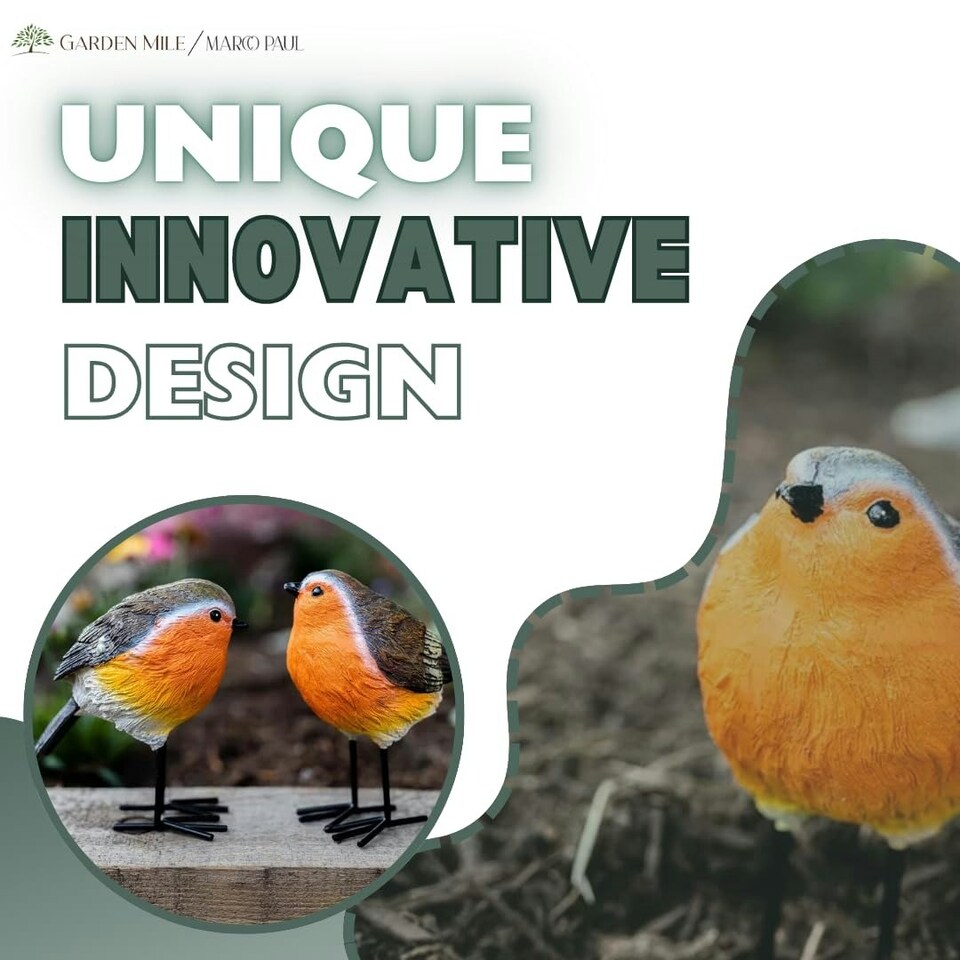 image 1 of Marco Paul Robin Redbreast Resin 2pc