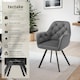 image 2 of Armchair Lucia - padded, quilted pattern, 180 degree swivel chair | Grey | anthracite | 4