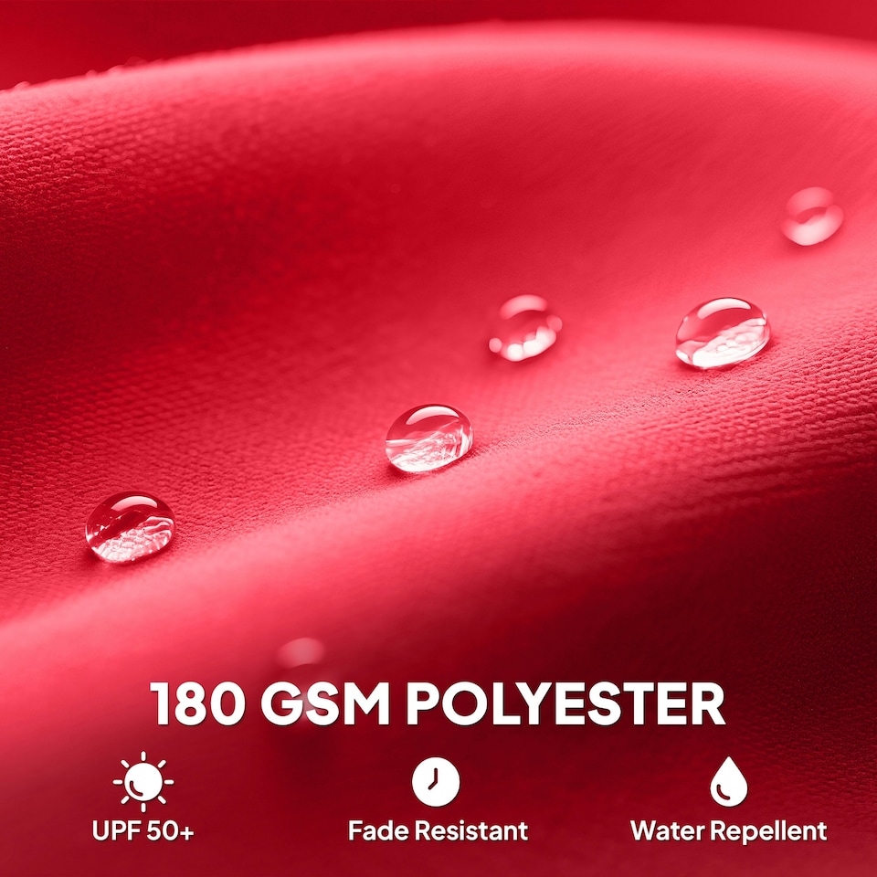 image 1 of Outsunny UPF 50+ Replacement Parasol Canopy Parasol Cover Replacement, Red