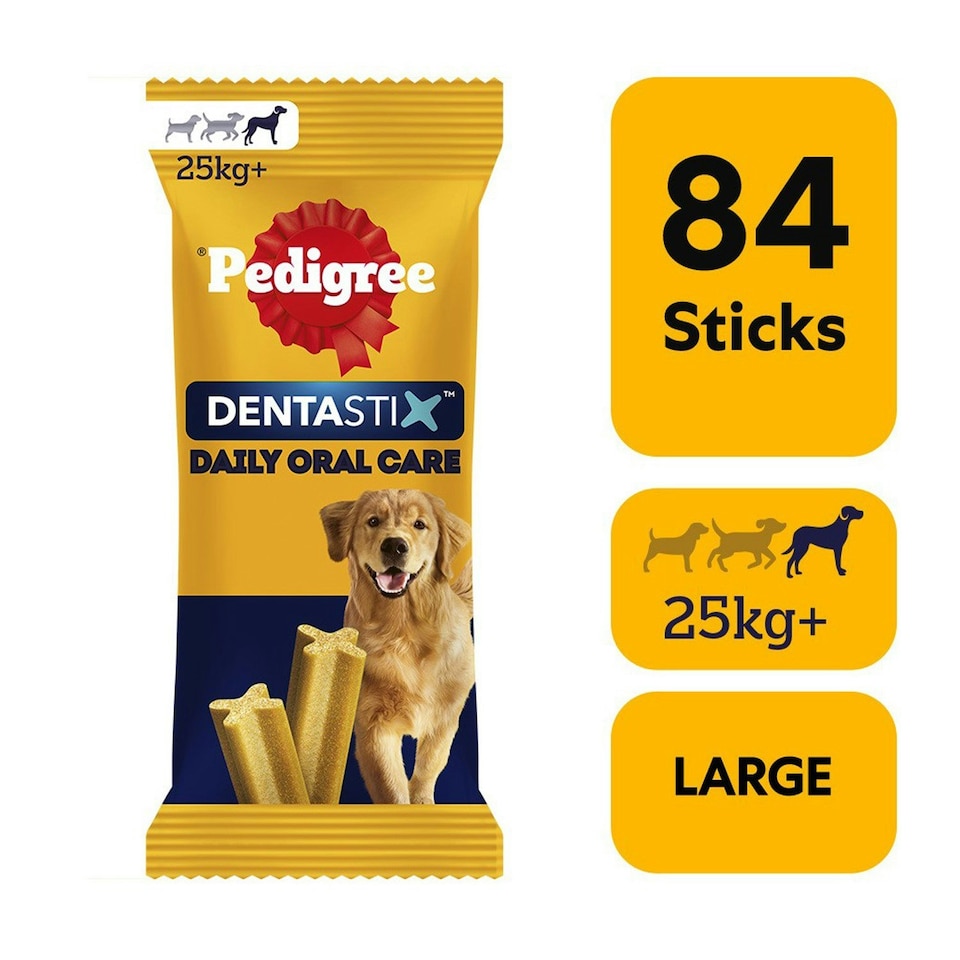 image 1 of 84 Pedigree Dentastix Daily Adult Large Dog Treats 84 Dental Sticks Dog Chews