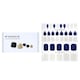 image 1 of Nail Sticker (blue) - # Navy Gold Topaz Pedi - 36pcs Blue