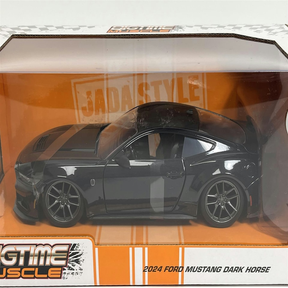image 1 of 2024 Ford Mustang Dark Horse Black Bigtime Muscle 1:24 Scale Jada 35278