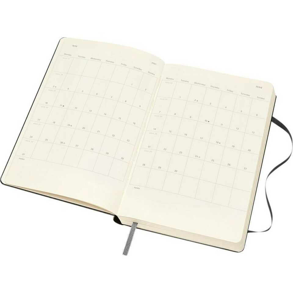 image 1 of Moleskine 12M Daily L Planner - Deep Black - One Size