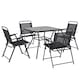 image 1 of Outsunny Outdoor Dining Set with Umbrella Hole Table, Patio Furniture