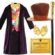 image 1 of Factory Boss Costume - Cane & Golden Ticket Purple | L