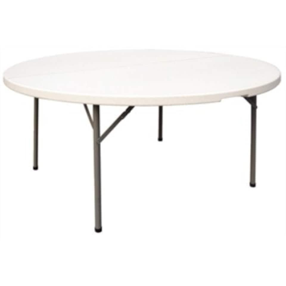 Halle Round Folding Table - 5 Ft White