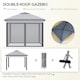 image 3 of Outsunny Pop Up Gazebo Height Adjustable Canopy Tent w/ Carrying Bag, Grey