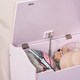 image 8 of HOMCOM Wooden Kids Toy Box Children Storage Organizer Chest Safety Hinge | Pink | 60cm x 40cm x 48cm