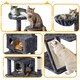 image 4 of Yaheetech 146 cm Multilevel Indoor Cat Tree Tower for Kittens Dark Grey