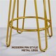image 6 of Yaheetech 67 cm Tall Upholstered Velvet Counter Stools Grey
