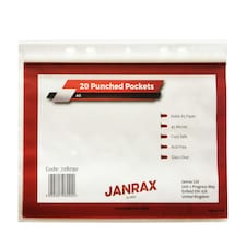 Pack of 20 A5 Glass Clear Punched Pockets by Janrax
