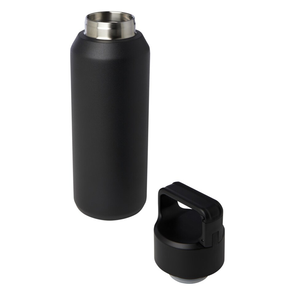 image 1 of Floso Astra Stainless Steel 600ml Insulated Water Bottle | Black | Solid Black | 1