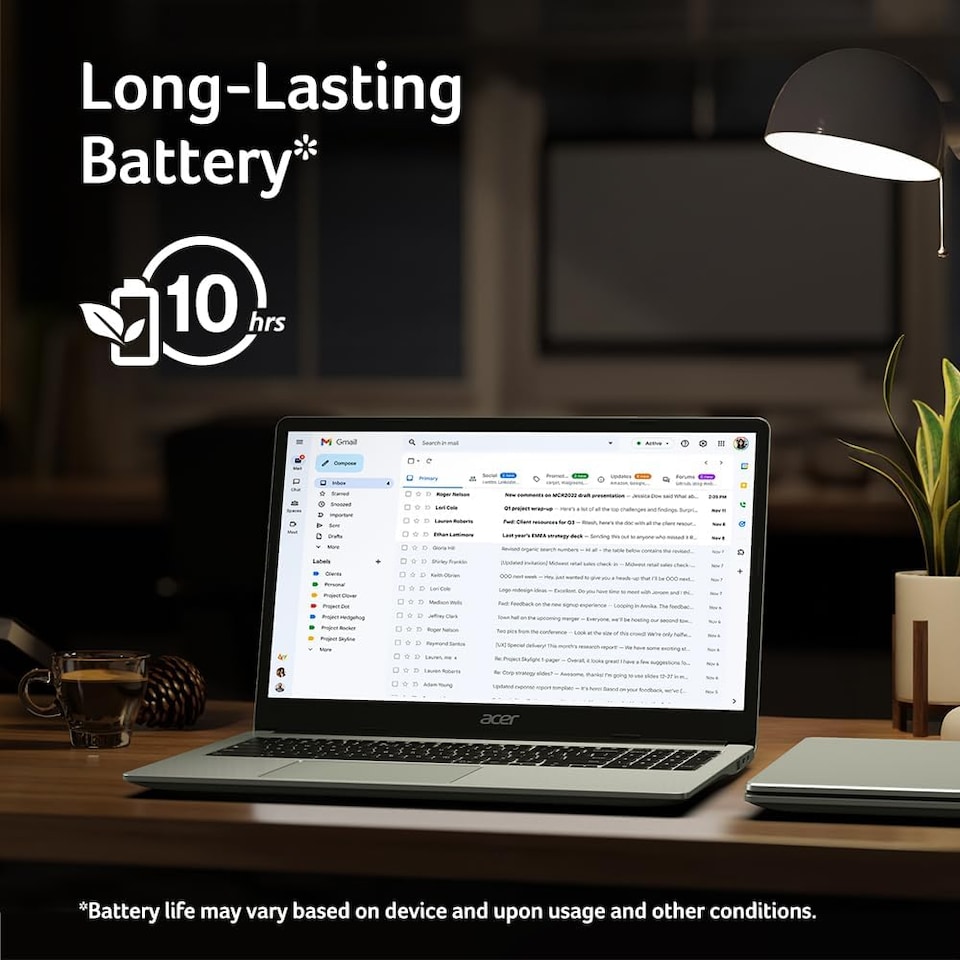 image 1 of Acer ChromeBook 315 CB315-4HT NX.KBAEK.001 Intel Celeron N4500 8GB RAM 128GB eMMC 15.6-Inch Full HD Touchscreen ChromeOS Laptop - Silver - NX.KBAEK.001