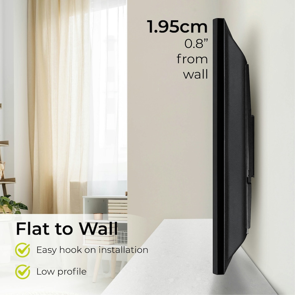 image 1 of Ross Flat to Wall TV Wall Mount 32-70” 200x200mm to 400x400mm 60kg Hold