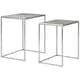 image 1 of Interiors by Premier Set of Two Rectangular Side Tables Silver