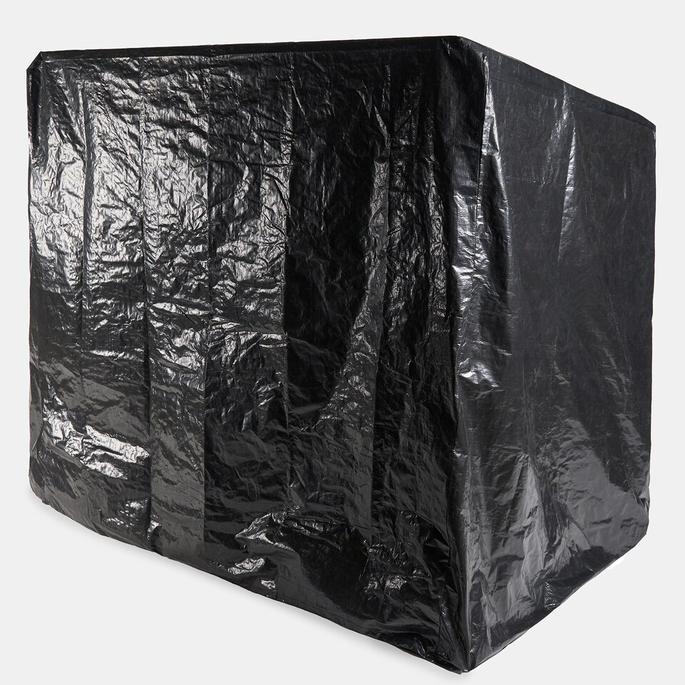 image 1 of OHS Garden Swing Bench Cover Outdoor Plastic with Drawstring Heavy Duty | Black