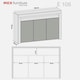 image 5 of Sideboard 155cm White Gloss Doors Oak Matt Body Free LED Shelf Multi | Oak & White