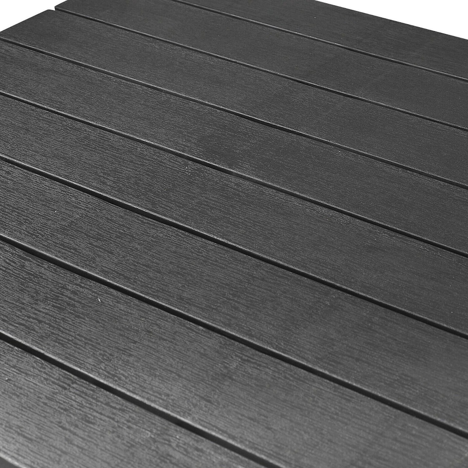image 1 of Plastic Black Garden Table with Chair's | Black | 7