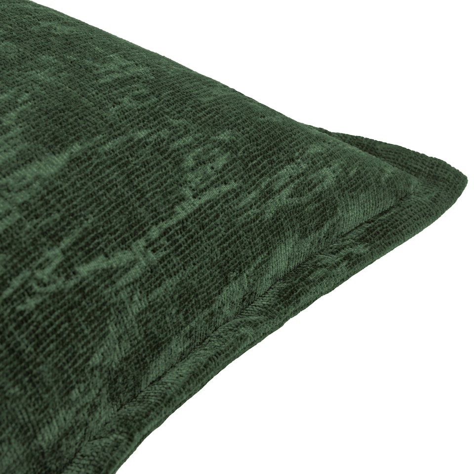 image 1 of Paoletti Aurelio Chenille Jacquard Polyester Filled Cushion, Emerald