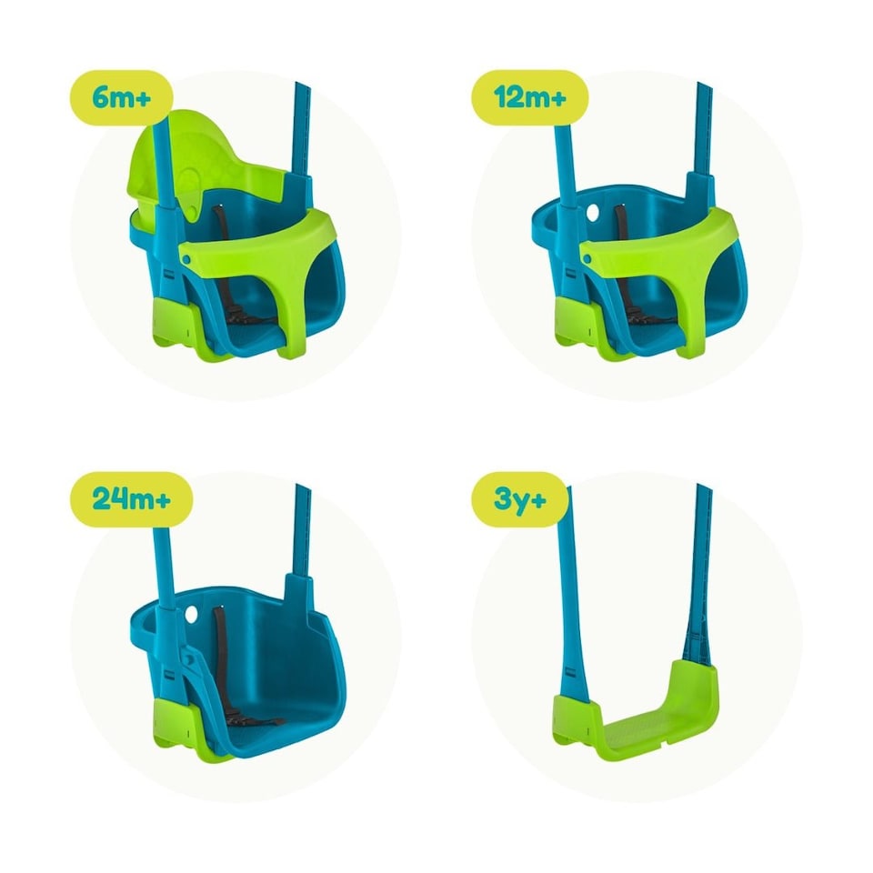 image 1 of TP Small to Tall 2 in 1 Metal Swing Set with Quadpod