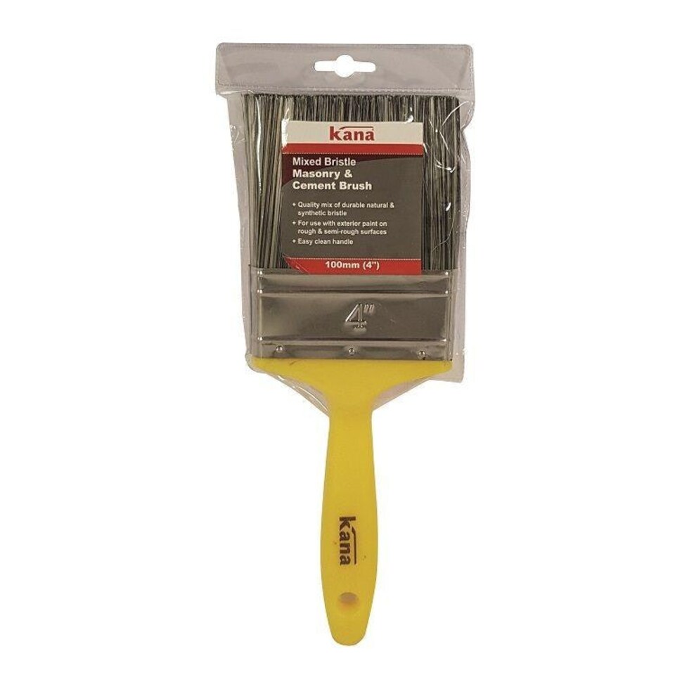4'' External Masonry & Cement Wall Brush Yellow - One Colour - One Size